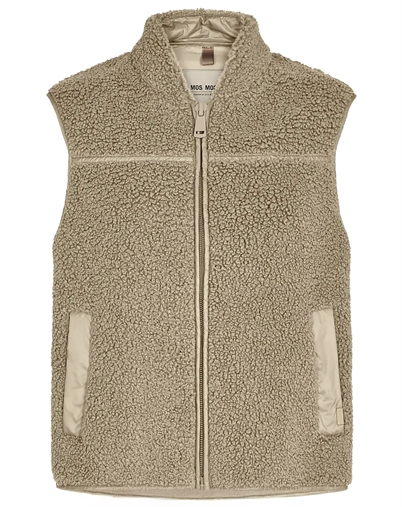 Mos Mosh - MMRowe Teddy Waistcoat - Savannah Tan